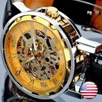 Relogio Masculino Winner Brand New Men’s Automatic Mechanical Watches Leather Strap Watch Fashion Sports Men luxury Wristwatches
