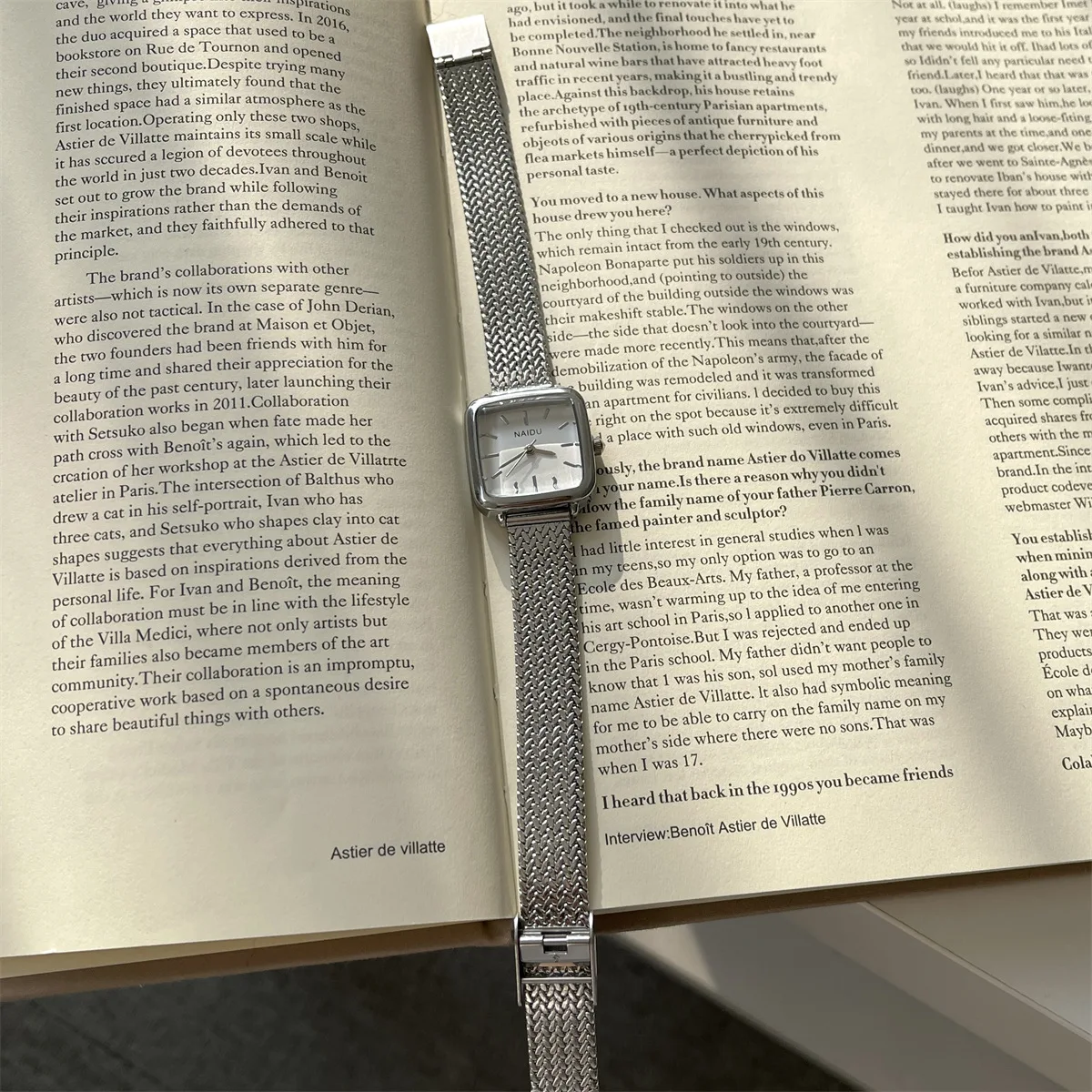 Brand Simple Quartz Watch for Women Retro Luxury Gift Ladies Watches Small Dial Adjustable Stainless Steel Strap Wristwatches