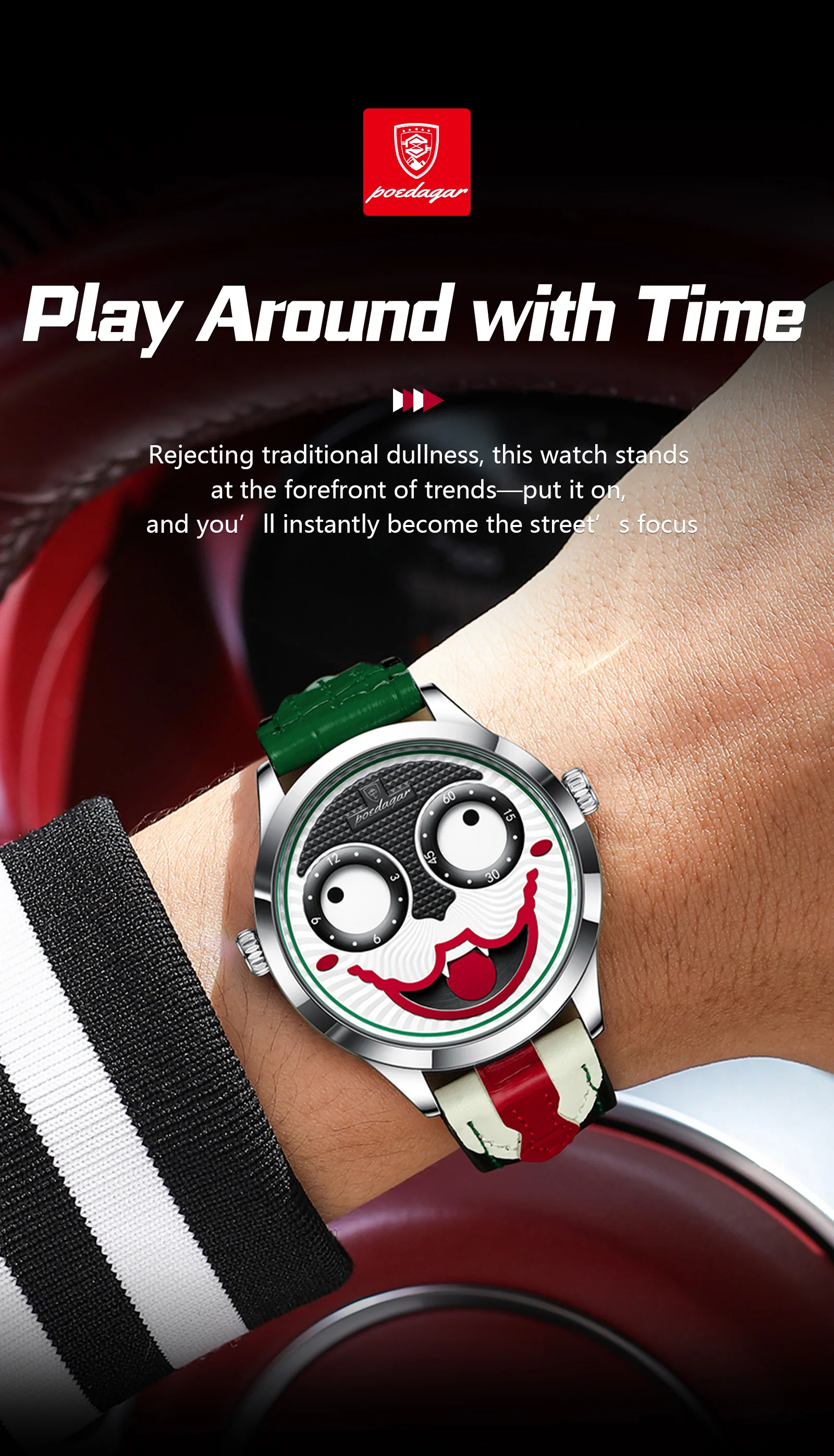 POEDAGAR Top Original Watch For Man Luxury High Quality Waterproof Man Wristwatch Quartz Leather Men’s Sports Watches Male Reloj