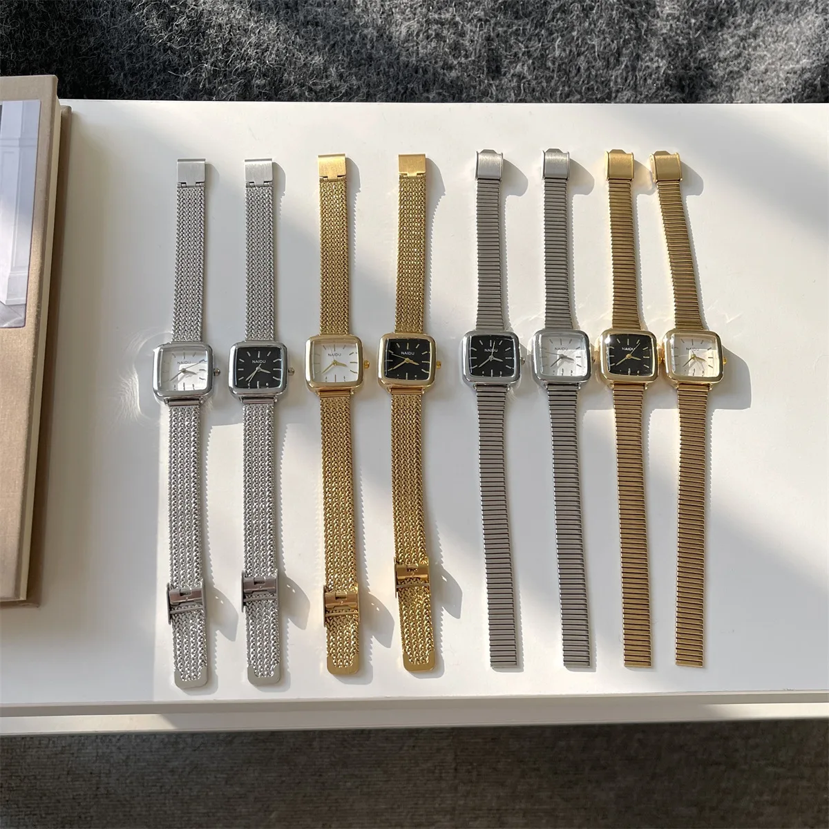Brand Simple Quartz Watch for Women Retro Luxury Gift Ladies Watches Small Dial Adjustable Stainless Steel Strap Wristwatches