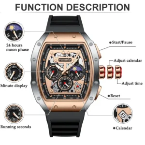 2026 New Sports Watch Men Top Brand Luxury Mens Watches Business Waterproof Military Quartz Chronograph Wristwatch Montre Homme