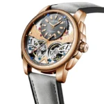 AILANG Automatic Mechanical Waterproof Sport Military Men Watch Luxury Double Tourbillon Man Wristwatch Leather Strap