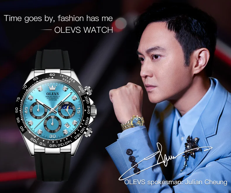 OLEVS 2875 Luxury Men Watch Quartz Man Watches Waterproof Luminous Top Brand Watch for Men Date Chronograph Sport Wristwatch