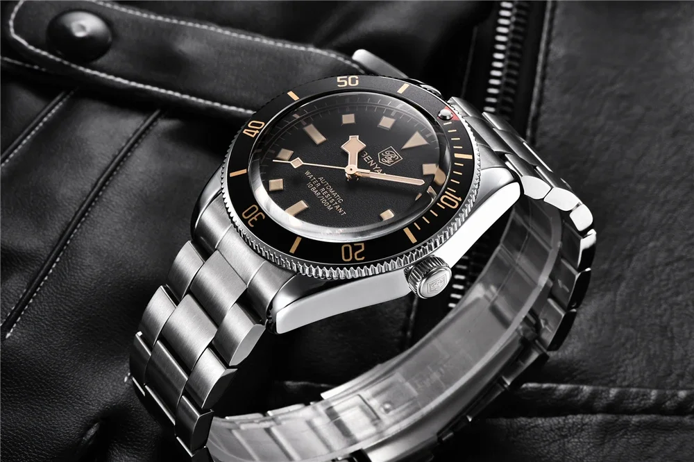 2026 New Mens Watches BENYAR Retro Red Mechanical Automatic luxury watch for men Waterproof Luminous Stainless steel wristwatch