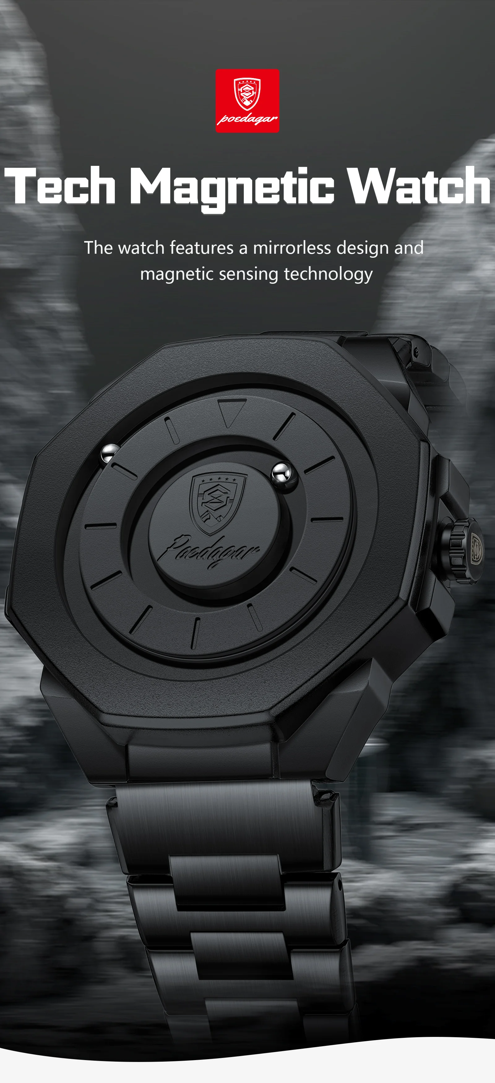 POEDAGAR High Quality Luxury Watch For Men Waterproof Fashion Man Wristwatch Business Stainless Steel Men’s Quartz Watches Reloj