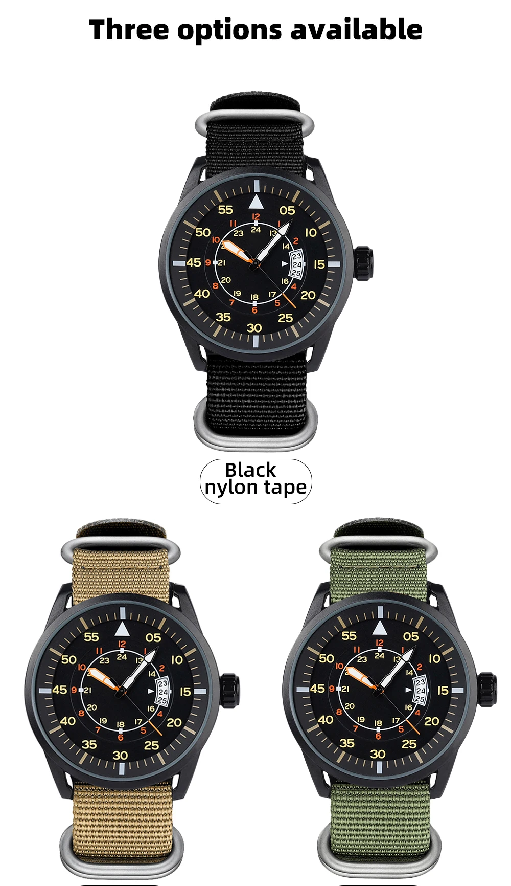 ADDIESDIVE Men Watches Luxury Luminous Wristwatches Reloj Hombre 50M Waterproof Date Men’s Quartz Watch Relogio Masculino
