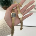 Brand Simple Quartz Watch for Women Retro Luxury Gift Ladies Watches Small Dial Adjustable Stainless Steel Strap Wristwatches