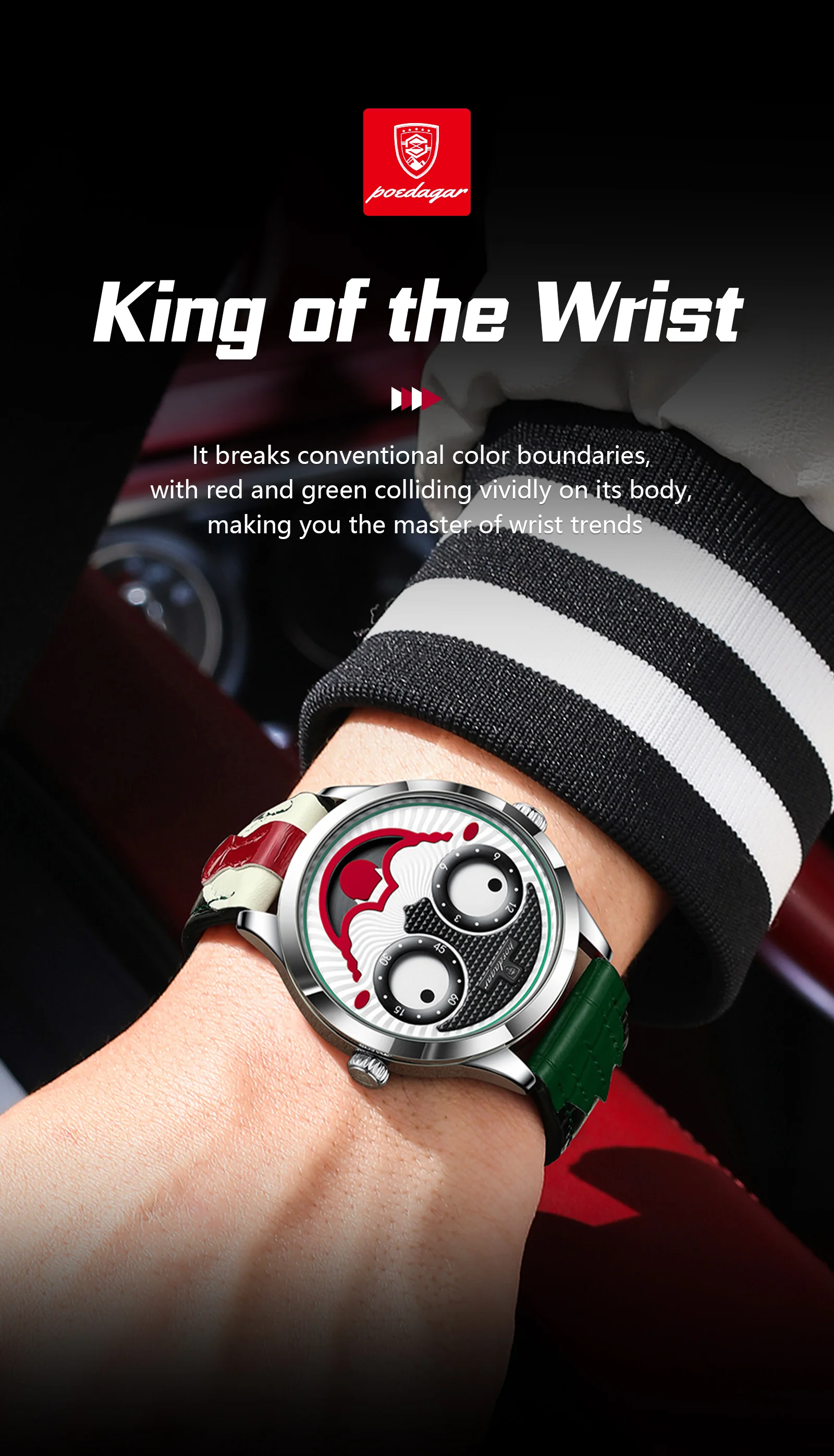 POEDAGAR Top Original Watch For Man Luxury High Quality Waterproof Man Wristwatch Quartz Leather Men’s Sports Watches Male Reloj