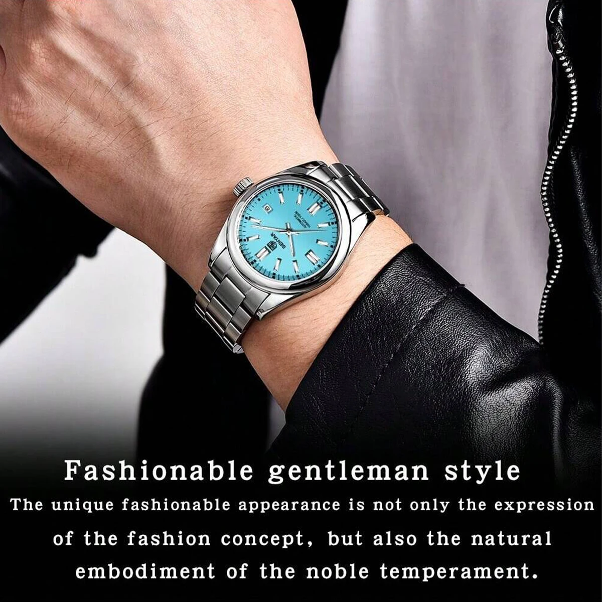 BENYAR New BY-5185M Luxury Automatic Watch 10Bar Waterproof Stainless Steel Men’s Mechanical Watch Men’s Sports Watch