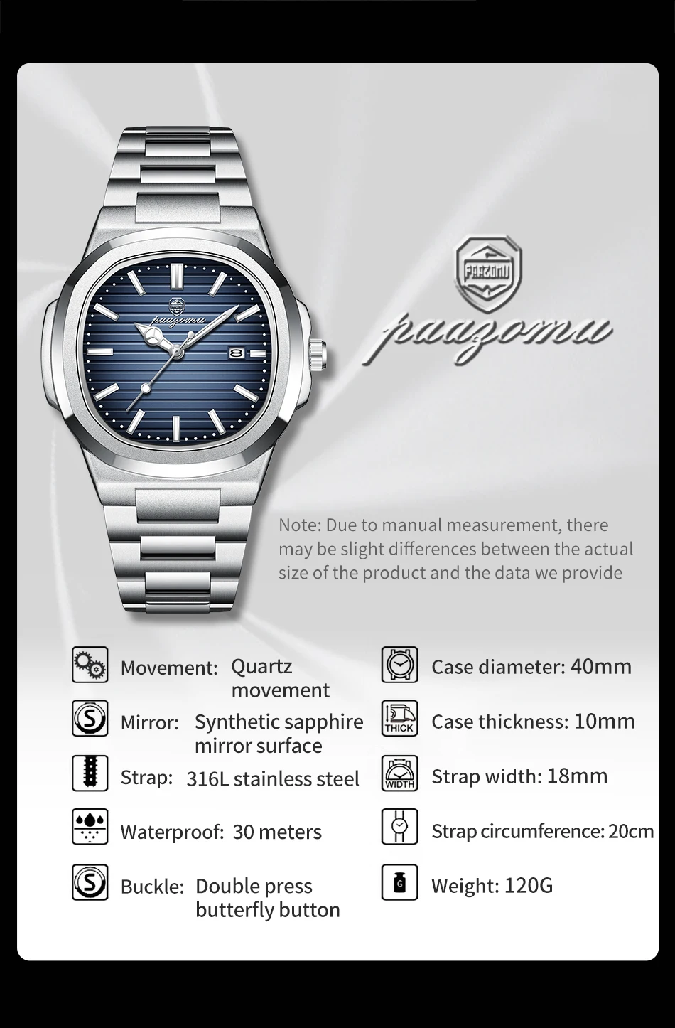 2026 New Luxury Brand Men’s Quartz Wristwatch Stainless Steel Waterproof Luminous Date Man Clock Square Business Watches For Men