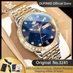 OUPINKE 3241 Man Watch High-end Luxury Original Automatic Mechanical Wrist Watches for Men Starry Sky Dial Elegant Mens Watch